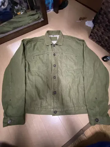 환급 마리떼 프랑소와 저버 데님 자켓 후염 올리브 그린 XL