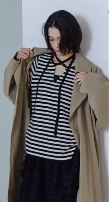 chignon 초커 니트 풀오버