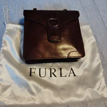 FURLA 브라운 가죽 핸드백