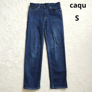 caqu 사큐 다크 블루 스트레이트 데님 S 작은 사이즈