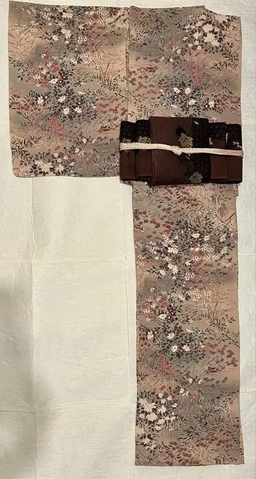 단의 코몬 기모노 순수 실크