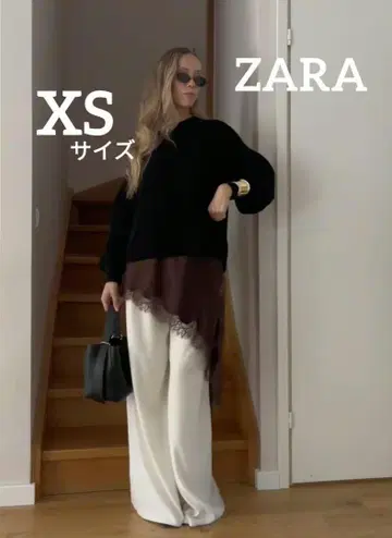 ZARA ZW COLLECTION 비대칭 레이스 원피스 XS