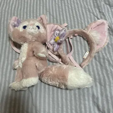 리나벨 숄더백 머리띠 봉제 인형 미니백