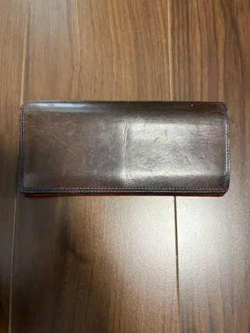 남성용 가죽 장지갑 브라운 빈티지
