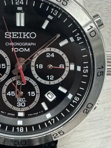 SEIKO CHRONOGRAPH 100M 블랙 손목시계