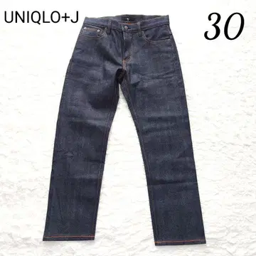 UNIQLO+J 셀비지 슬림핏 스트레이트 청바지 데님 팬츠