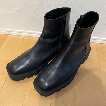 MARW 유나이티드 애로우즈 사이드 고어 부츠 블랙 가죽 25cm