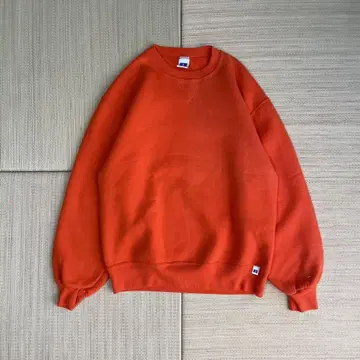 레어 컬러 90s 러셀 애슬레틱 맨투맨 오렌지 M