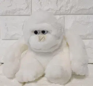 쇼와 레트로 봉제 인형 화이트 고릴라