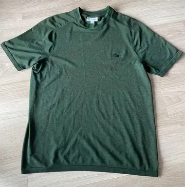 LACOSTE 슬림핏 T셔츠 US L 다크 그린