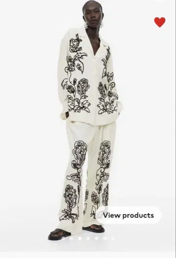 H&M 자수 팬츠