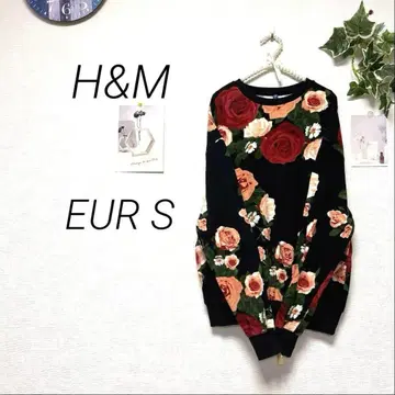 9843-1 에이치앤엠 H&M 꽃무늬 속기모 트레이닝복 맨투맨