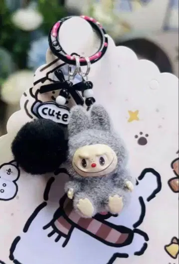 라부부 Labubu 키링 그레이 인기 귀여운 라부부 키링