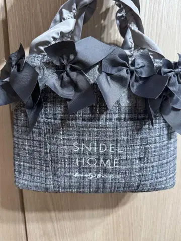 SNIDEL HOME 리본 포함 토트백 그레이