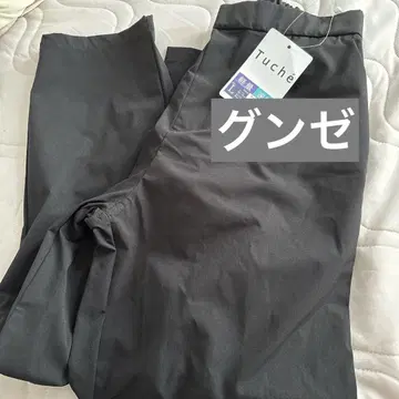 군제 Tuche 블랙 캐주얼 턱 테이퍼드 팬츠 L 사이즈
