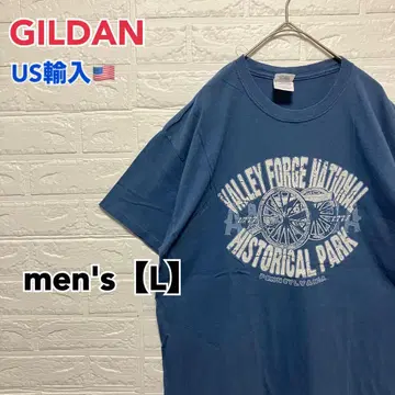 T569 [ US 수입 ] 길단 셔츠 블루 계열 men's [ L ]