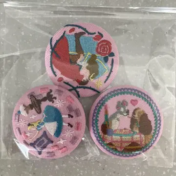 디즈니 비스킷 캔뱃지 앨리스 잠자는 숲속의 미녀 릴로 & 스티치