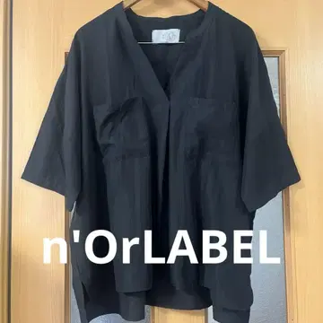 오샤레 워커 n OrLABEL 누아르 스키퍼 셔츠 블라우스 블랙 프리