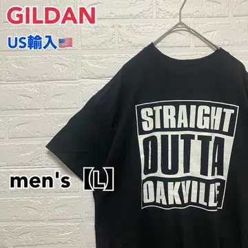 T547 [ US 수입 ] 길단 T셔츠 블랙 계열 men's [ L ]