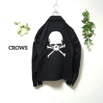 크로우즈 T.F.O.A 블루종 자켓 M 스컬 집업