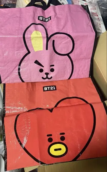 bt21 쇼핑백 2장 세트