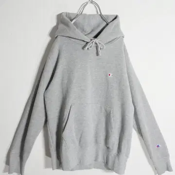 챔피온 후드티 풀오버 자수 L 그레이