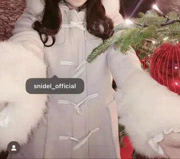 [ 새상품급 ] SNIDEL 10주년 소매 퍼 달린 더플 코트 IVR