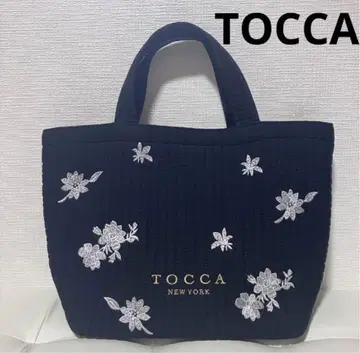 TOCCA 퀼팅 토트백 REVE BAG 블랙 꽃 자수