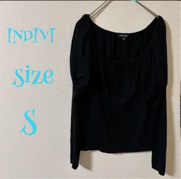 INDIVI 블랙 긴팔 상의 S