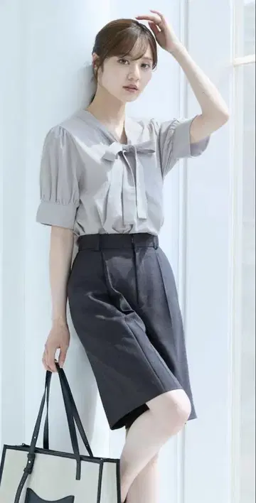Andemiu 린넨 라이크 하프 팬츠