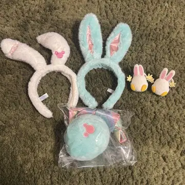도쿄 디즈니 리조트 부활절 토끼 귀 머리띠 세트 묶음 판매