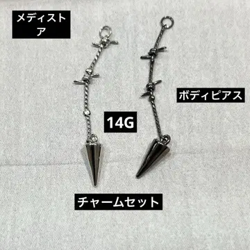 메디스토어 바디피어싱 참 2세트 14G