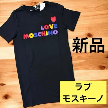 새상품 모스키노 LOVE MOSCHINO 반팔 40 원피스 블랙 상의