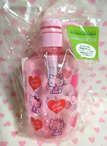 키티 펌프 보틀 500ml 핑크 하트 미개봉 새상품 초레어