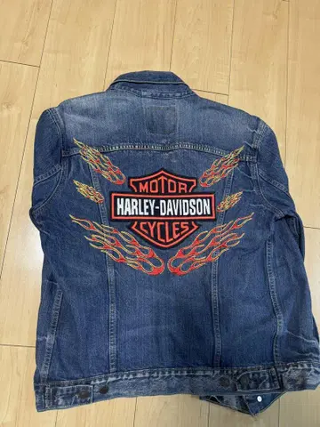 Harley-Davidson 프레임 자수 데님 자켓