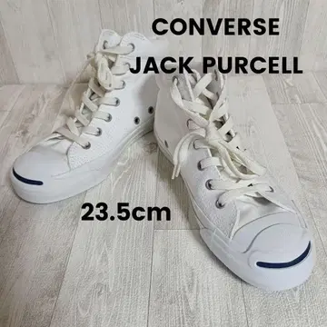 컨버스 잭퍼셀 미드컷 화이트 23.5cm 스니커즈
