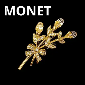 MONET 모네 브로치 골드 꽃다발 부케 vintage 빈티지