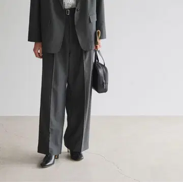 북유럽 생활 잡화점 벨트 달린 오피스 팬츠