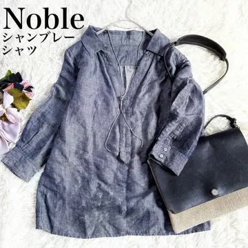 Noble 노블 린넨 혼방 샴브레이 스키퍼 셔츠 스픽 앤 스팬