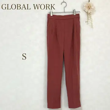 GLOBAL WORK 빨간색 플리츠 팬츠 S 사이즈