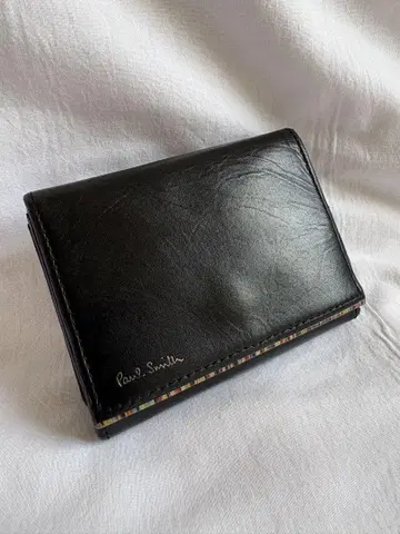 Paul Smith 블랙 가죽 3단 폴더형 지갑