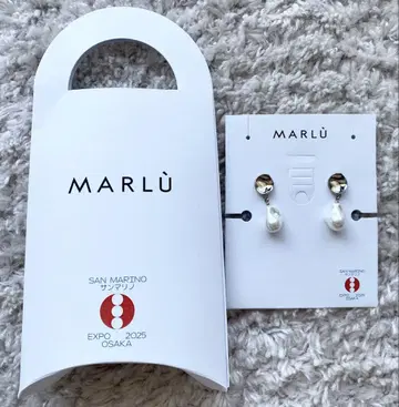 오사카 간사이 엑스포 산마리노 MARLU 귀걸이 1알 펄