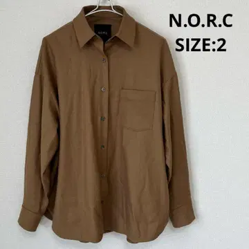 N.O.R.C 긴팔 셔츠 블라우스 SIZE:2 브라운