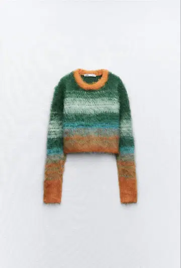 ZARA 브러시드 피니시 니트 스웨터 그라데이션 니트