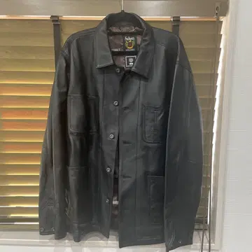 Schott HUF 블랙 가죽 자켓 L