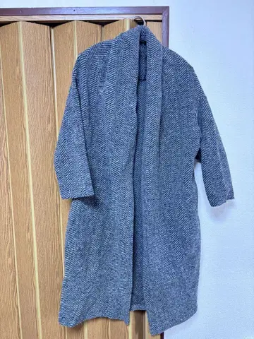 RAHMI 헤링본 롱 가디건