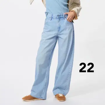 UNIQLO 배기 커브 청바지 / BLUE