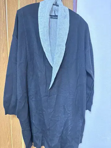 SHINY RIPPLE 블랙 롱 가디건