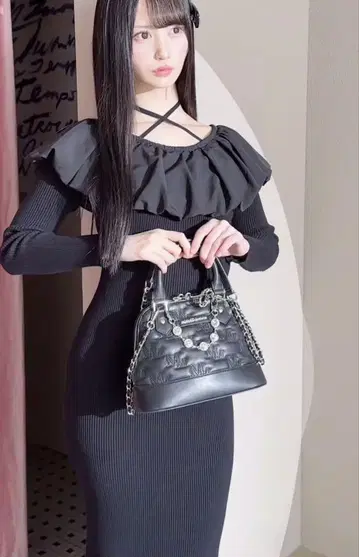 미셸 마카롱 Michelle macaron 프릴 니트 원피스