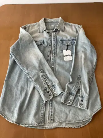 갭 미사용 새상품 Gap 데님 셔츠 L 사이즈